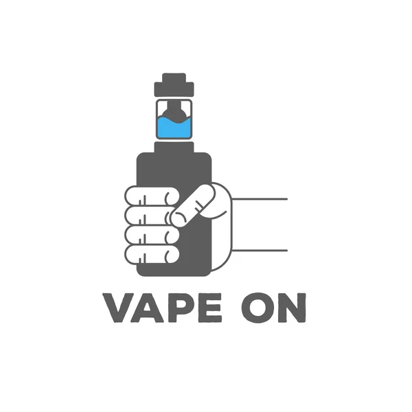 Fekete-fehér logó vagy ikon-ból egy elektronikus cigaretta — Stock Fotó