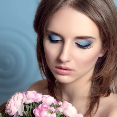 Close up beauty female face