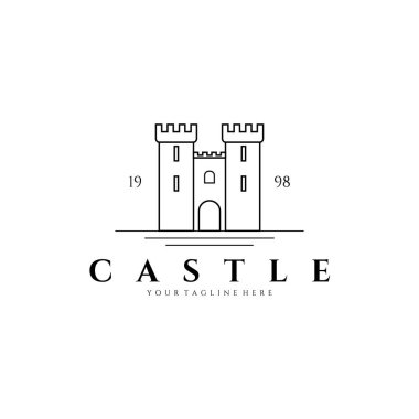 Castle logo vektör çizimi tasarımı