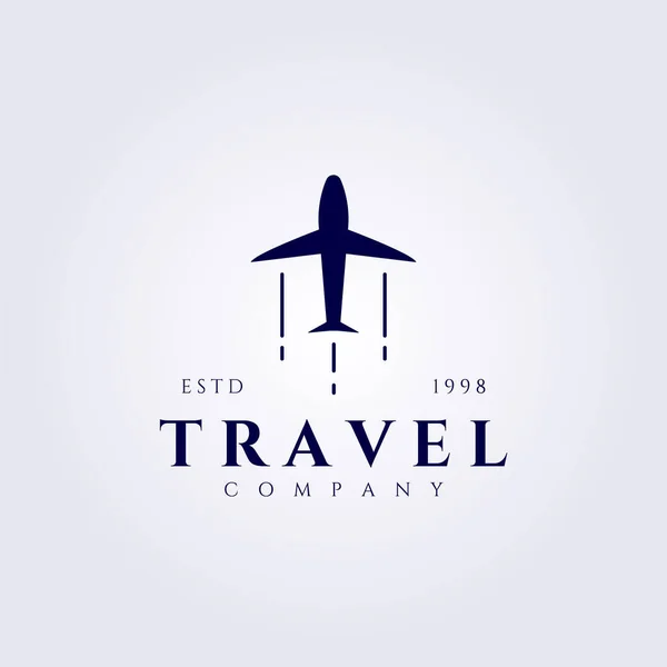 Reise Firma Logo Reise Flugzeug Vektor Illustration Design Einfach Kreativ — Stockvektor