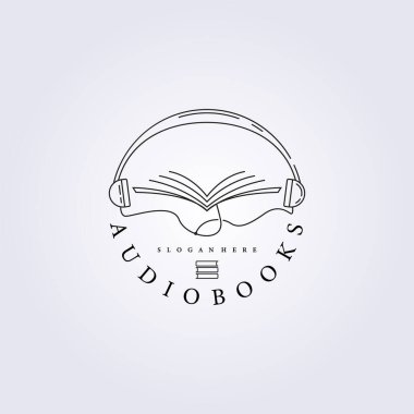 Auobook açık kitap öğrenme logosu çevrimiçi vektör illüstrasyon tasarım simgesi düz yaratıcı tasarım