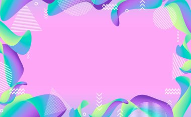 Sıvı 3d ile minimalist pembe arkaplan, içinde metin için boşluk olan gradyan