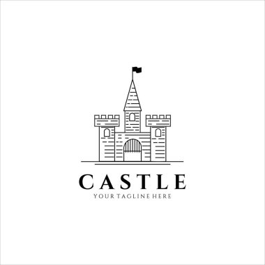 rüya kale hattı sanat logosu vektör çizimi tasarımı