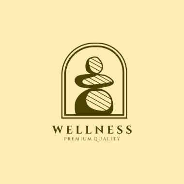 Taş logosu minimalist vektör tasarımı