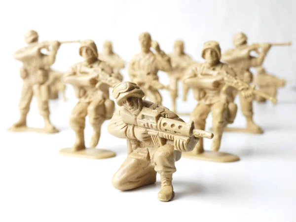 Plastic Toy soldiers in formation