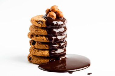 tatlı yulaf ezmeli kurabiye ve fındık