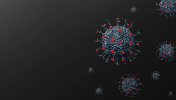 Renderowanie Coronavirus Koncepcja Medyczna Ogniska Zagrażającego Życiu Wirusa Covid — Zdjęcie stockowe