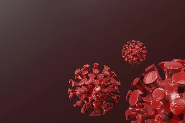 Renderização Coronavirus Conceito Médico Surto Vírus Covid Com Risco Vida — Fotografia de Stock