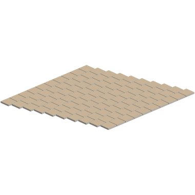 Döşeme örneği. Vektör izometrik ve 3B görünüm.