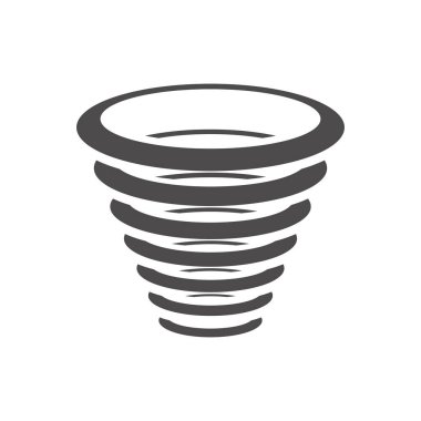 Tornado simgesi düz stil. Vektör illüstrasyonu.