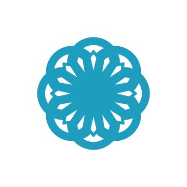 Yuvarlak süs peçetesi düz stil. Vektör illüstrasyonu.