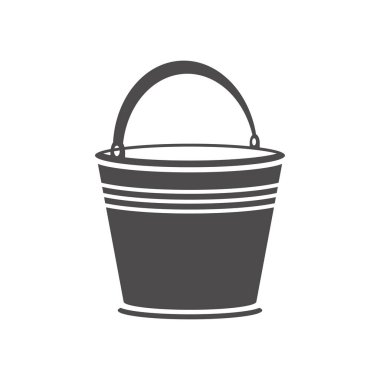 Kova simgesi düz stil. Vektör illüstrasyonu.