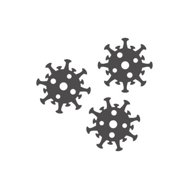 Düz stil Coronavirus simgesi. Vektör illüstrasyonu.