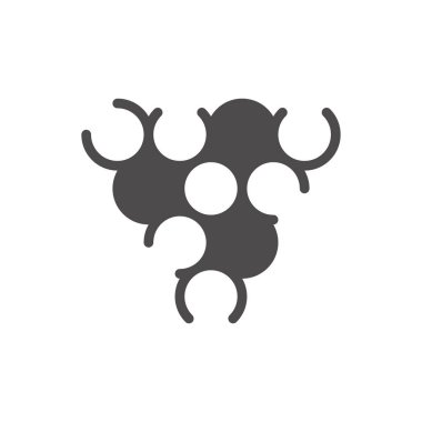 Düz biçimli üzüm simgesi. Vektör illüstrasyonu.