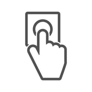 Düz biçimli elektrikli kapı zili simgesi. Vektör illüstrasyonu.