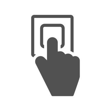 Düz biçimli elektrikli kapı zili simgesi. Vektör illüstrasyonu.