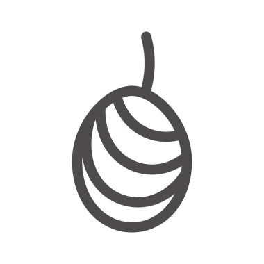 Cocoon icon in a flat style. Vector illustration.