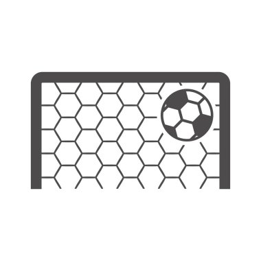 Soccer goal icon in flat style.Vector illustration.