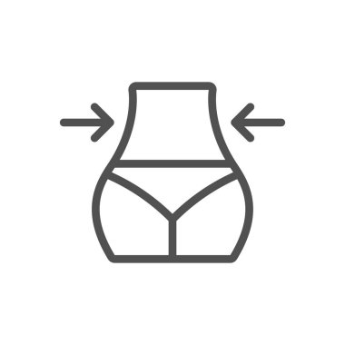 Female figure icon in flat style.Vector illustration.