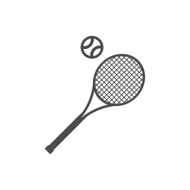 Tennis icon in flat style.Vector illustration.