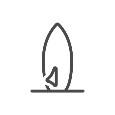 Surfboard icon in flat style.Vector illustration.