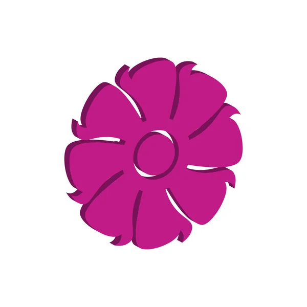 Flower Pink Color Icon Vector Illustration — Stock Vector