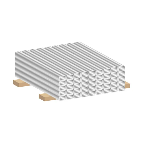 Metal Pipes Vector Isometric View — Stok Vektör