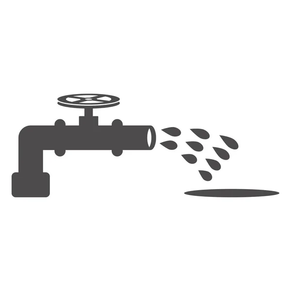 Water Pipeline Icon Vector Illustration — Image vectorielle