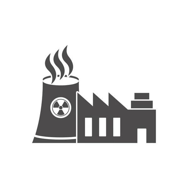 Nuclear Power Plant Icon Vector Illustration — Vettoriale Stock