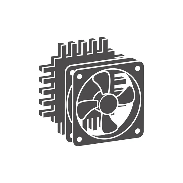 Sistema Refrigeración Para Cpu Ventilador Hardware Computadora Icono Cpu — Archivo Imágenes Vectoriales