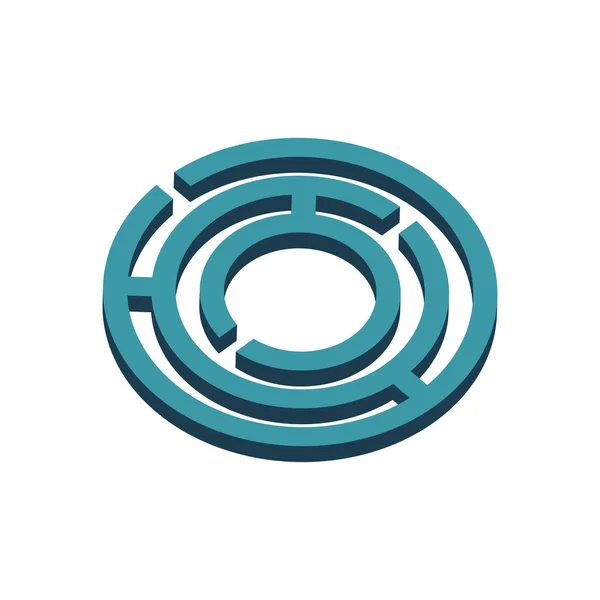 Labyrinth Icon Isometric View — Image vectorielle