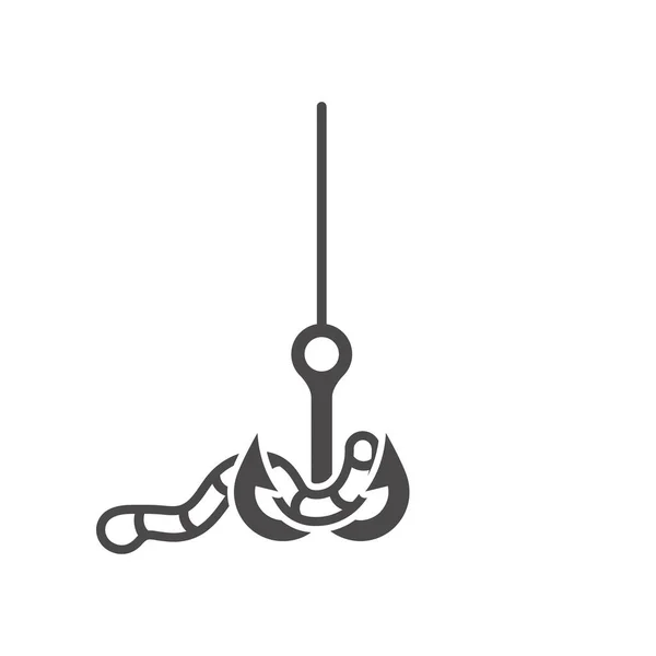 Fishing Icon Flat Style Vector Illustration — Stock vektor