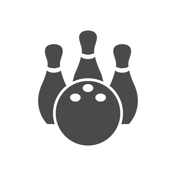 Bowling Symbol Flachen Style Vektor Illustration — Stockvektor