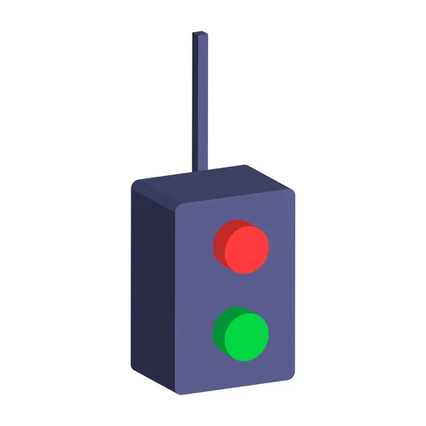 Electrical Push Button Switch Vector Isometric View — ストックベクタ