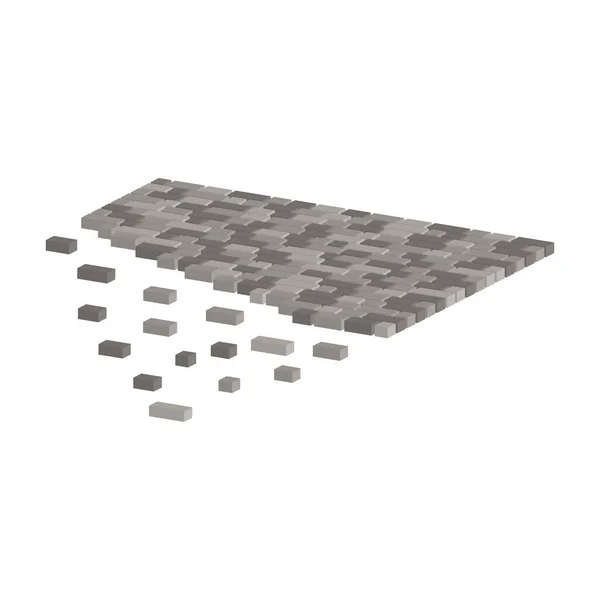 Layout Example Paving Slabs Vector Isometric View — Vetor de Stock