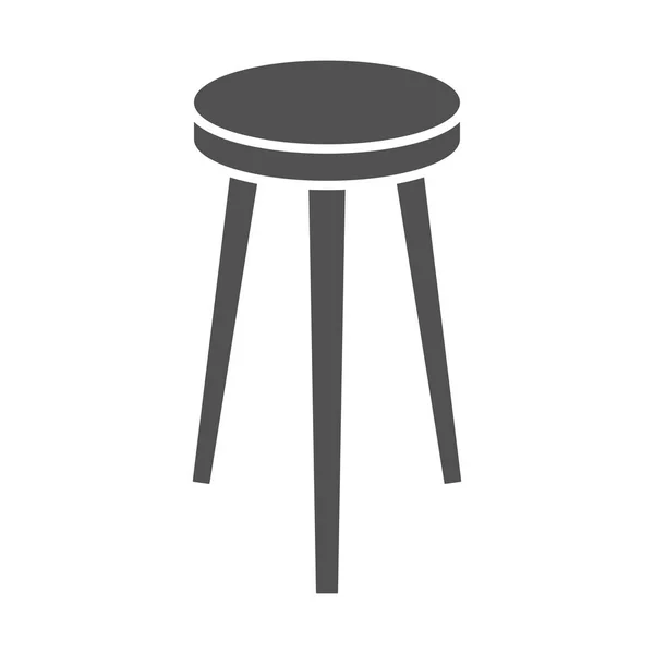 Bar Stool Icon Flat Style Vector Illustration — 스톡 벡터