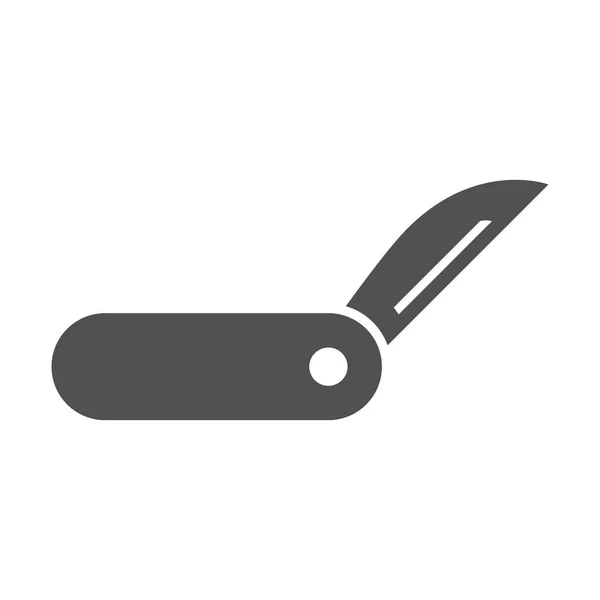Icône Couteau Pliant Style Plat Illustration Vectorielle — Image vectorielle