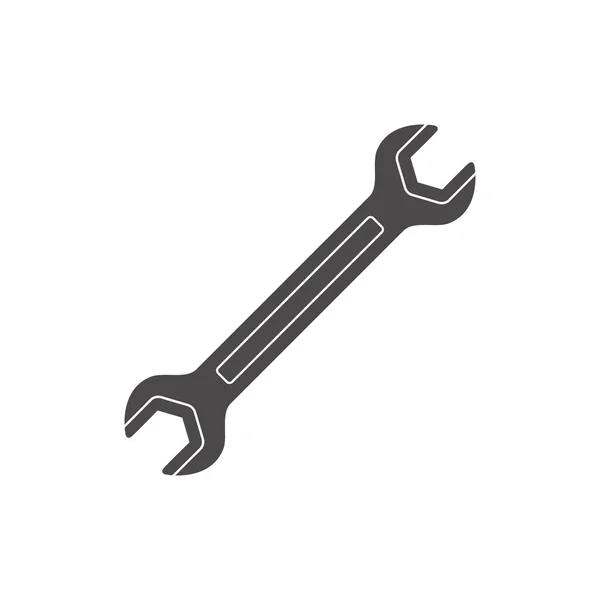 Spanner Icon Flat Style Vector Illustration — Stock Vector