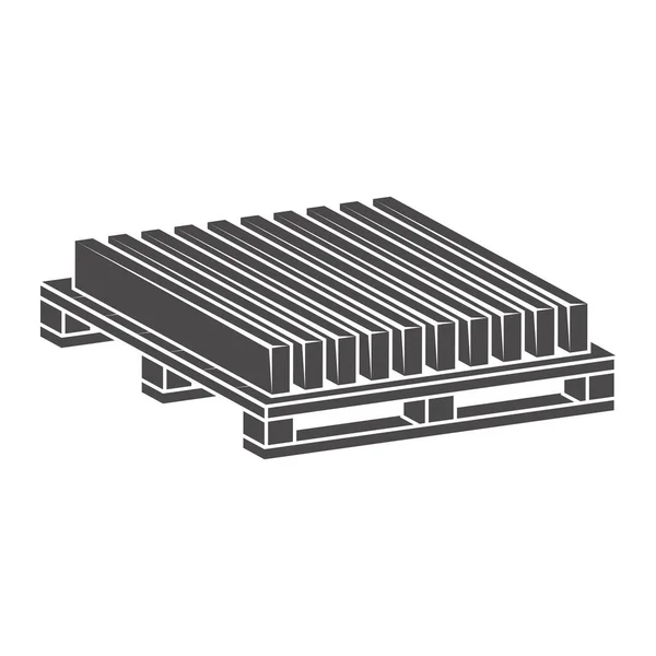 Bordsteine Auf Einer Palette Symbol Vektorillustration — Stockvektor