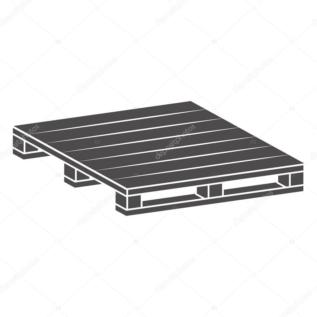 Pallet icon in a flat style.Vector illustration.