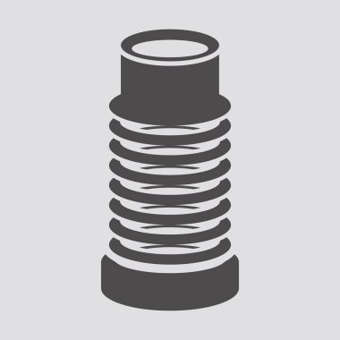 Tuvalet simgesi için kanalize edilmiş boru beyaz arkaplanda izole edilmiş. Vektör illüstrasyonu.