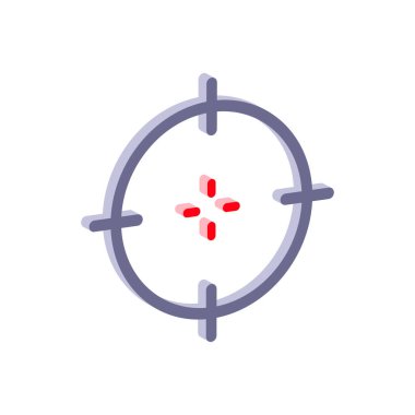 Hedef beyaz arka planda izole edildi. Isometric ve 3D görünüm.