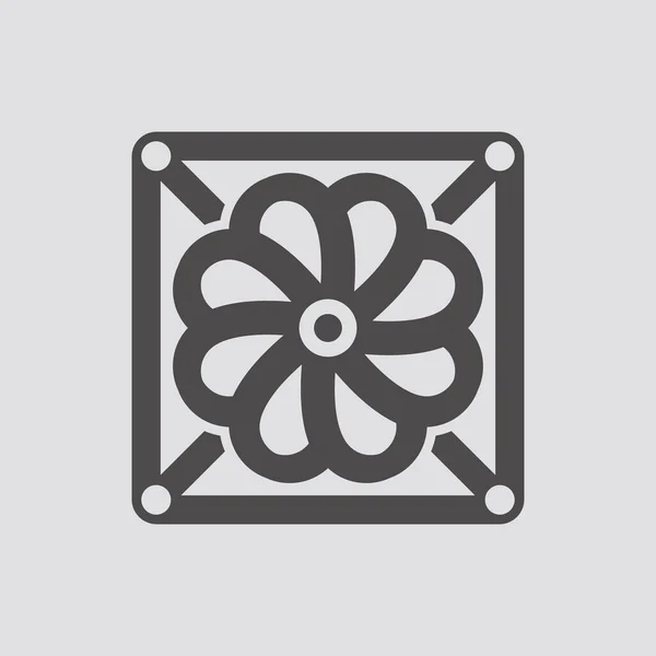 Иконка Вентилятора Плоском Стиле Изолирована Белом Фоне — стоковый вектор