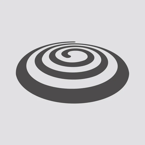 Spiralsymbol Flachen Stil Isoliert Auf Weißem Hintergrund Vektor Illustration — Stockvektor