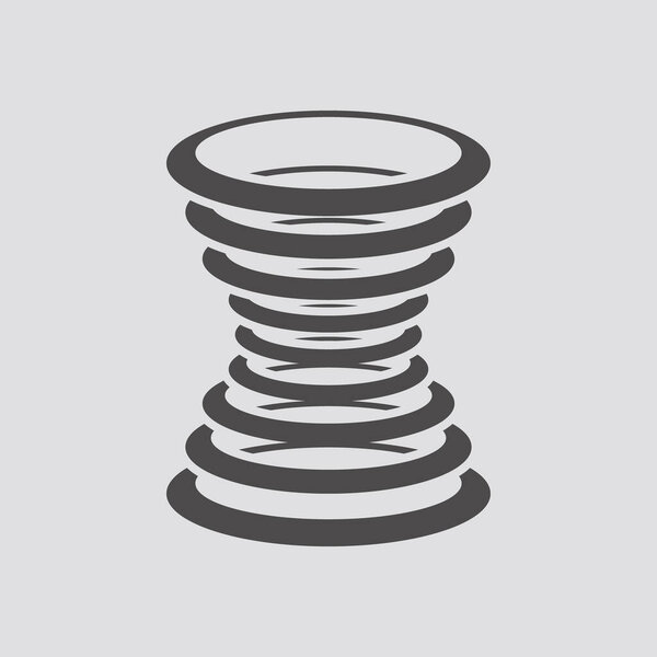 Spring icon in flat style isolated on white background.Vector illustration.