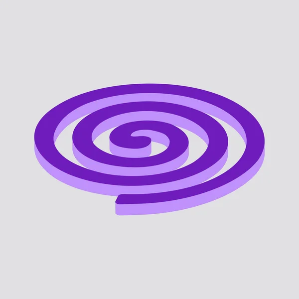 Icono Espiral Aislado Sobre Fondo Blanco Vista Isométrica — Vector de stock
