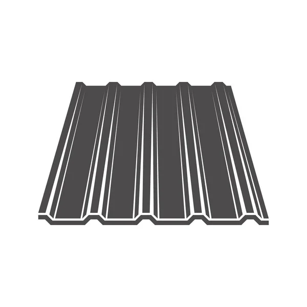 Profilblech Für Dächer Und Zäune Flachen Stil Isoliert Auf Weißem — Stockvektor
