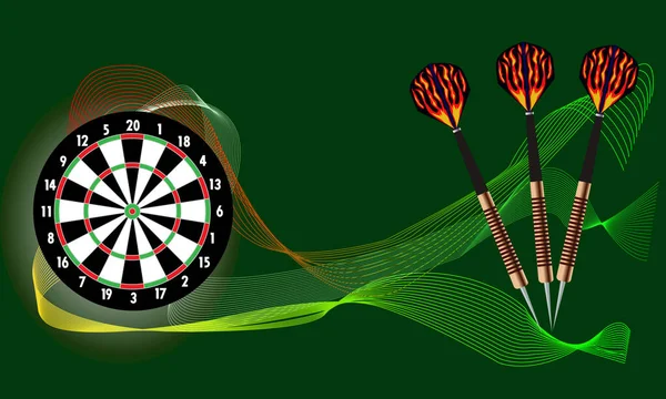 Darts Zöld Füvön — Stock Vector