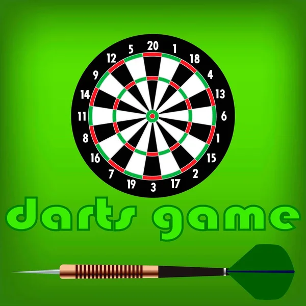 Dartscheibe Mit Darts — Stockvektor