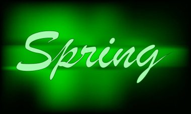  Baharın resmiyle birlikte yeşil tonlarda soyut arkaplan